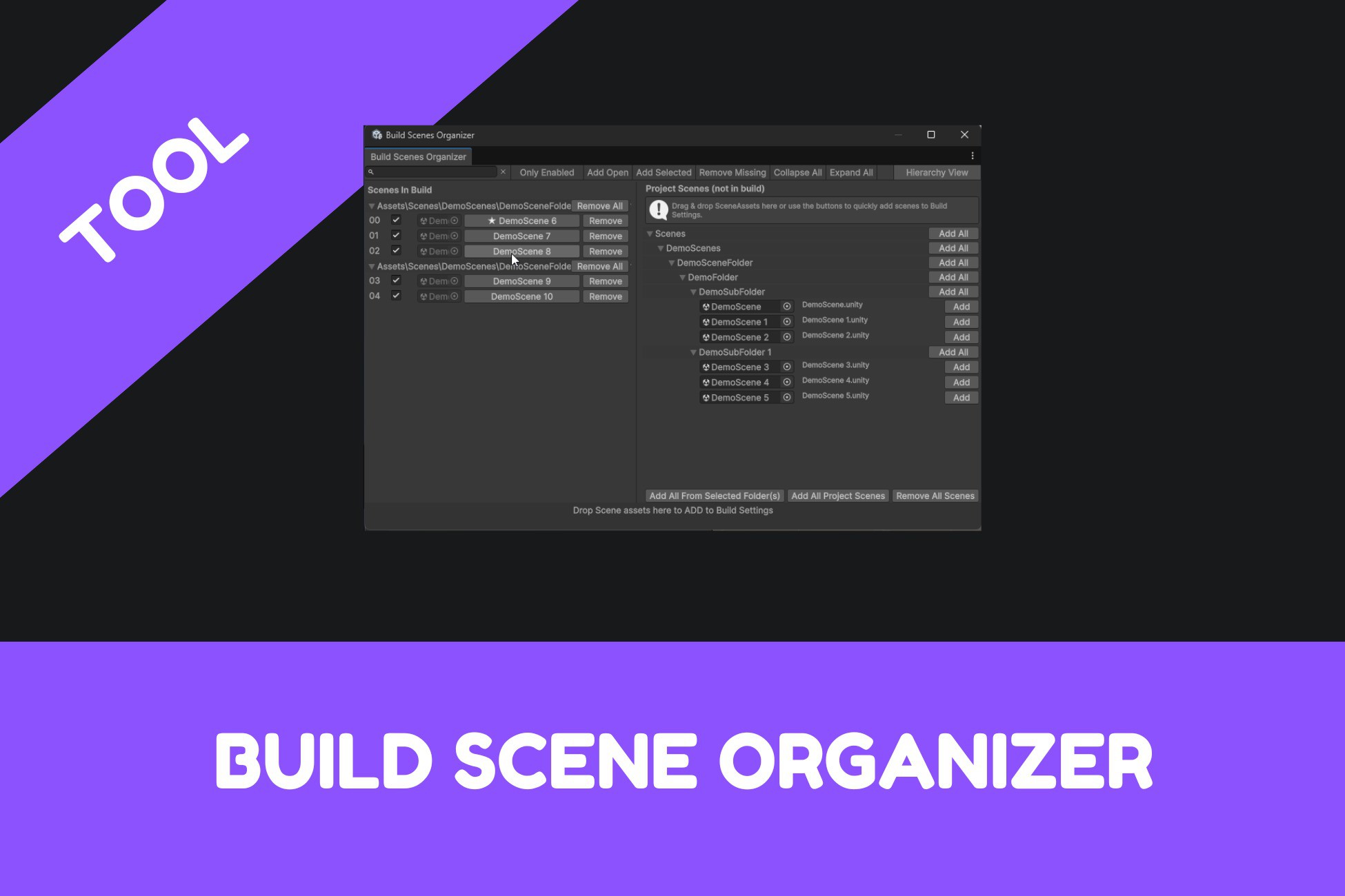 Build Scene Organizer | Utilities Tools | Unity Asset Store
