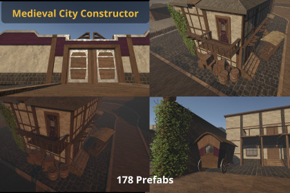 Medieval City Constructor - Modular Town & Props - 178 Prefabs