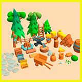 Low Poly Medieval Environment Pack (35+ Props)