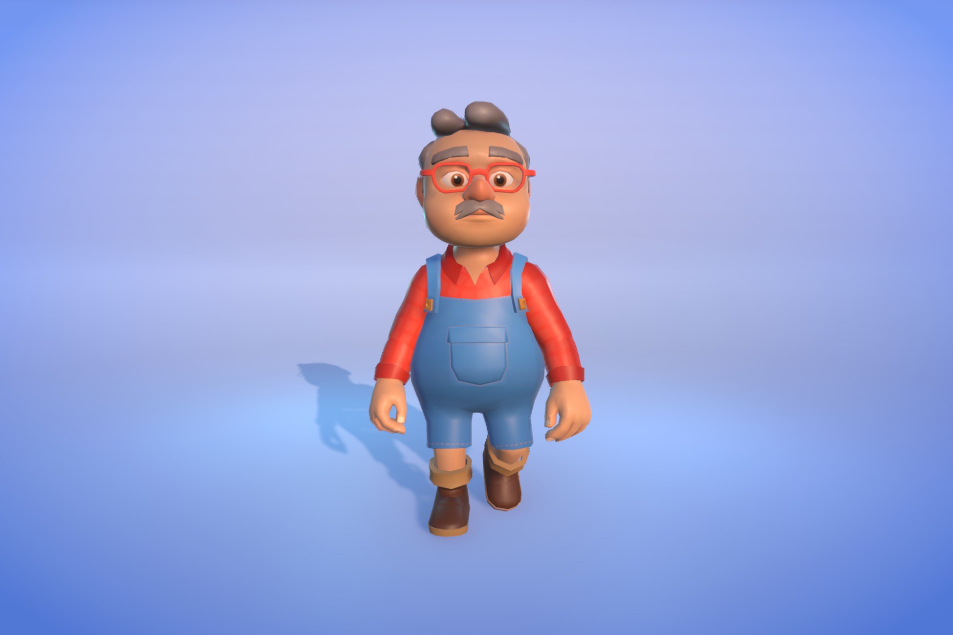 Farmer Man Character - Rigged Low Poly Cartoony | 3D Characters | Unity ...