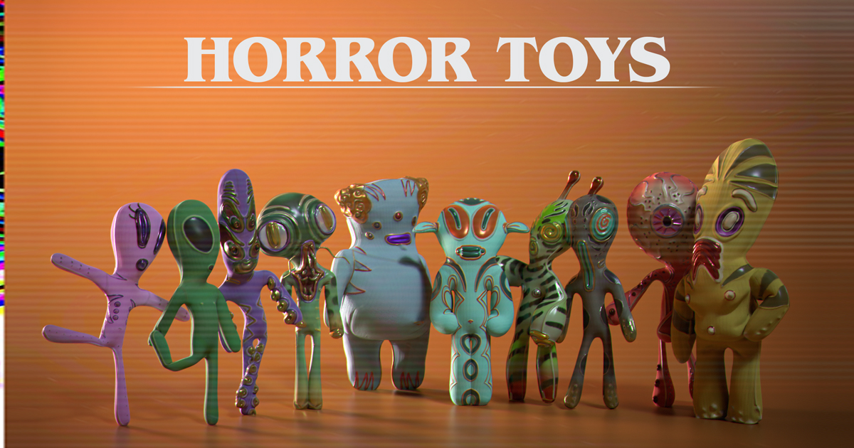 Horror Plush Toys Spooky Alien Mascots 3D Humanoids Unity Asset Store