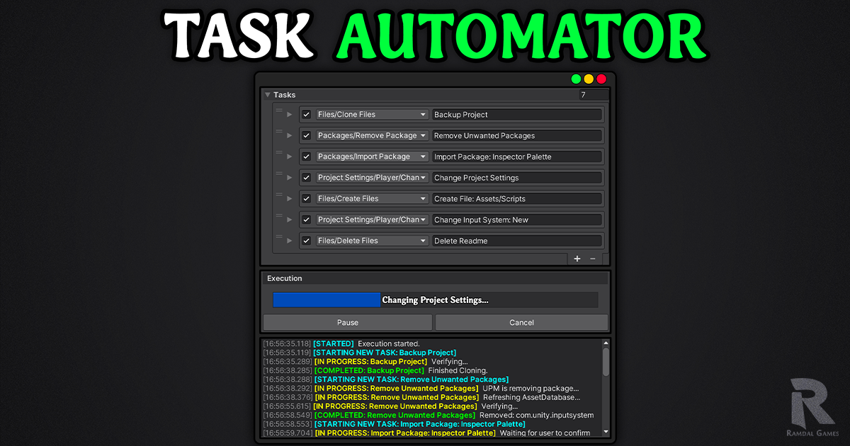 Unity Easy Workflow Task Automator | One-Click Workflow Automation for Unity | Utilities ...