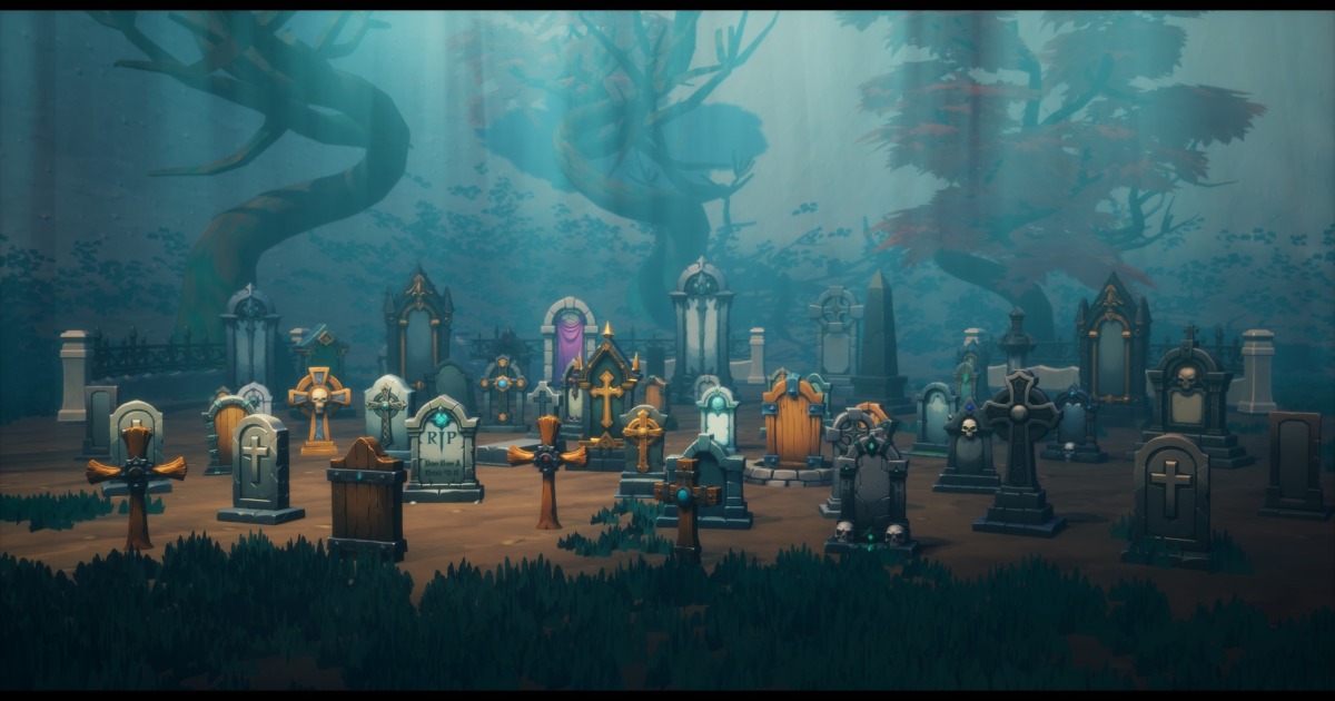 Stylized Graveyard Bundle - 206 Lowpoly Model Pack | 3D Props | Unity ...