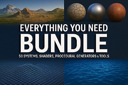 Everything You Need Bundle: 50 Systems, Shaders, Procedural Generators & Tools