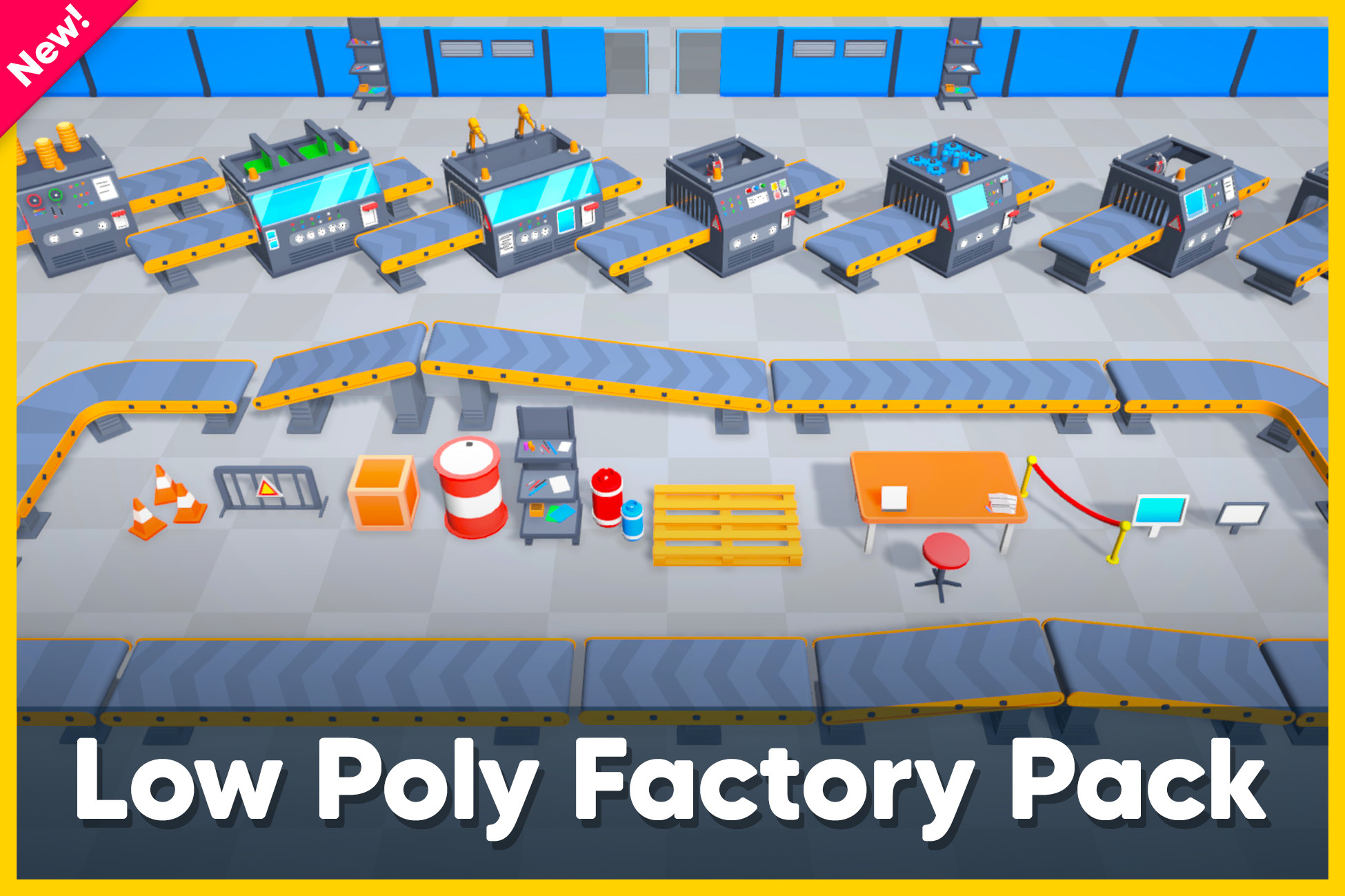 LowPoly Factory Machine Pack | 3D Industrial | Unity Asset Store