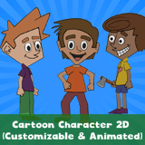 Cartoon Character 2D (Customizable & Animated)