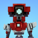 Robot 4 Voxel Character - 3D Lowpoly Fantasy Model
