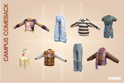 Campus Comeback Set - Genies Avatar Clothing Pack