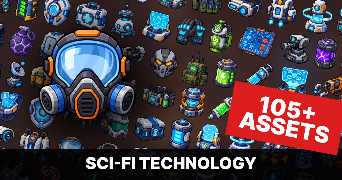 Sci-Fi Technology Robotics Energy Security Equipment Icons Pack by Neprosto Assets