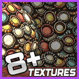 Bottle Caps Stylized Texture Pack 01