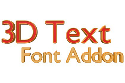 3D Text - Bordered Font Addon