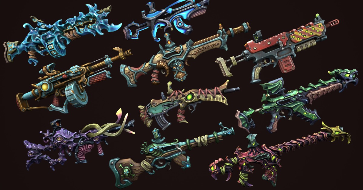 Hellmaker Assault Rifle Fantasy assault rifles | 3D Guns | Unity Asset Store