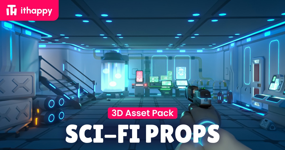 Sci-Fi Props - Low Poly 3D Models Pack | 3D Props | Unity Asset Store