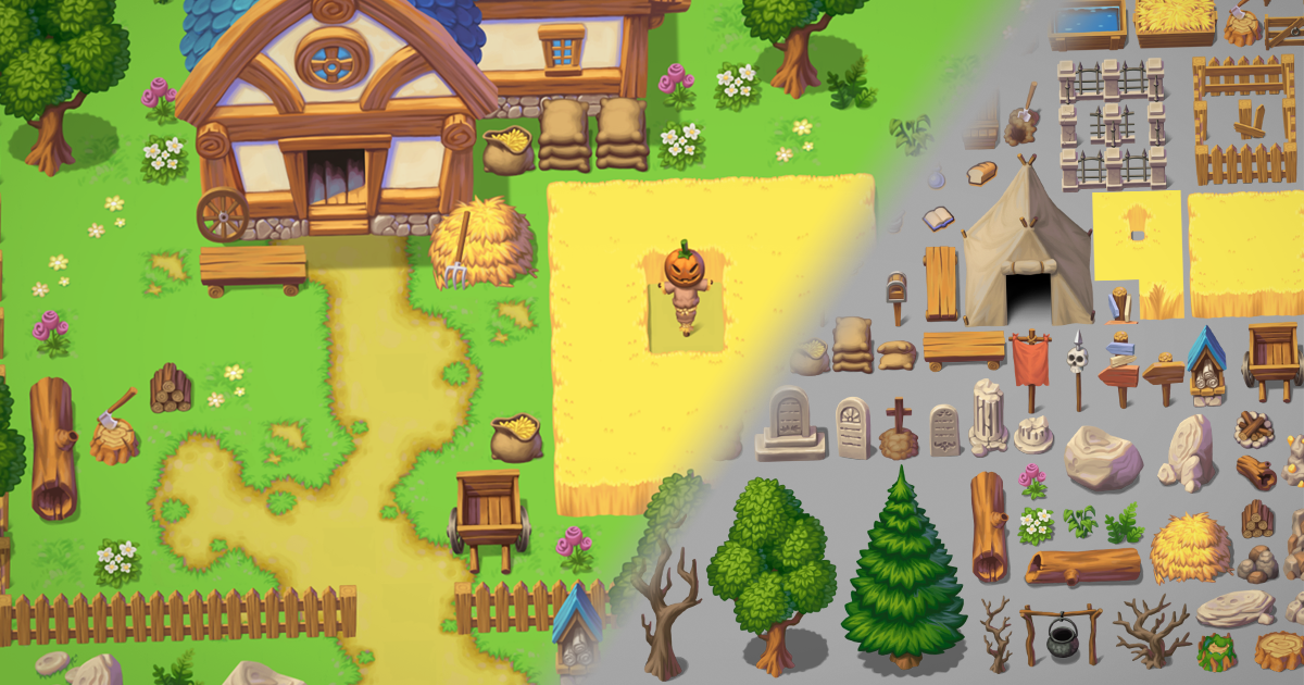 Unity 2d Asset Sample 2D Hand Painted - Extra Objects | 2D Environments | Unity Asset Store