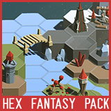 Low poly hex fantasy pack