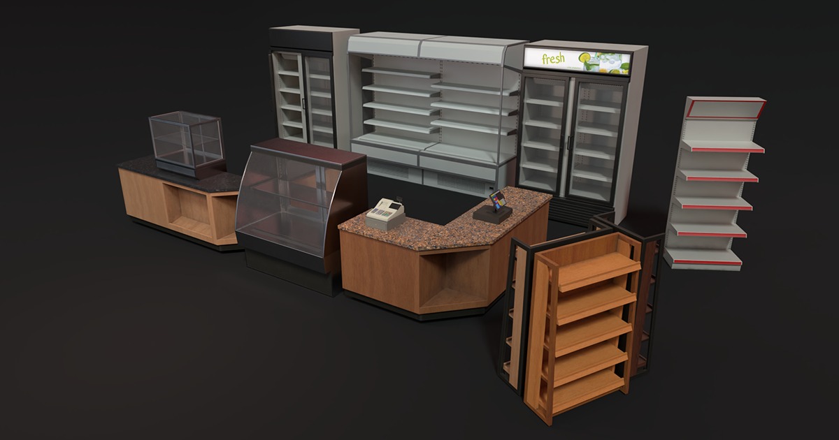 Commercial Store Props | 3D Interior | Unity Asset Store