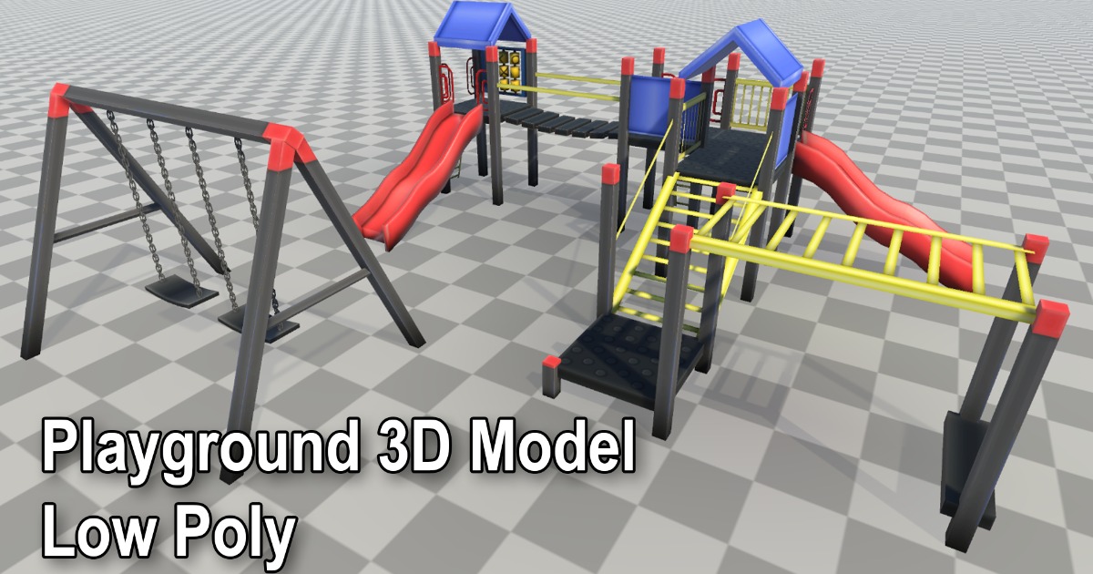 Unity Playground Playground 3D Model Low Poly | 3D Urban | Unity Asset Store