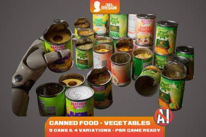 Canned Food - Fruits and Vegetables - PBR Game Ready