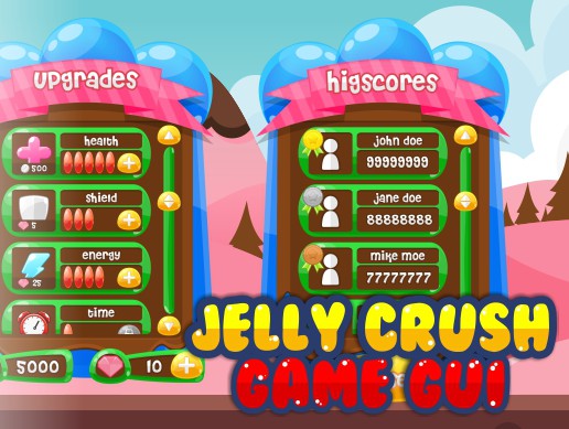 Jelly Game GUI | 2D 아이콘 | Unity Asset Store