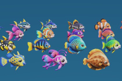 Low Poly Fish Pack — 25 Game-Ready Fish