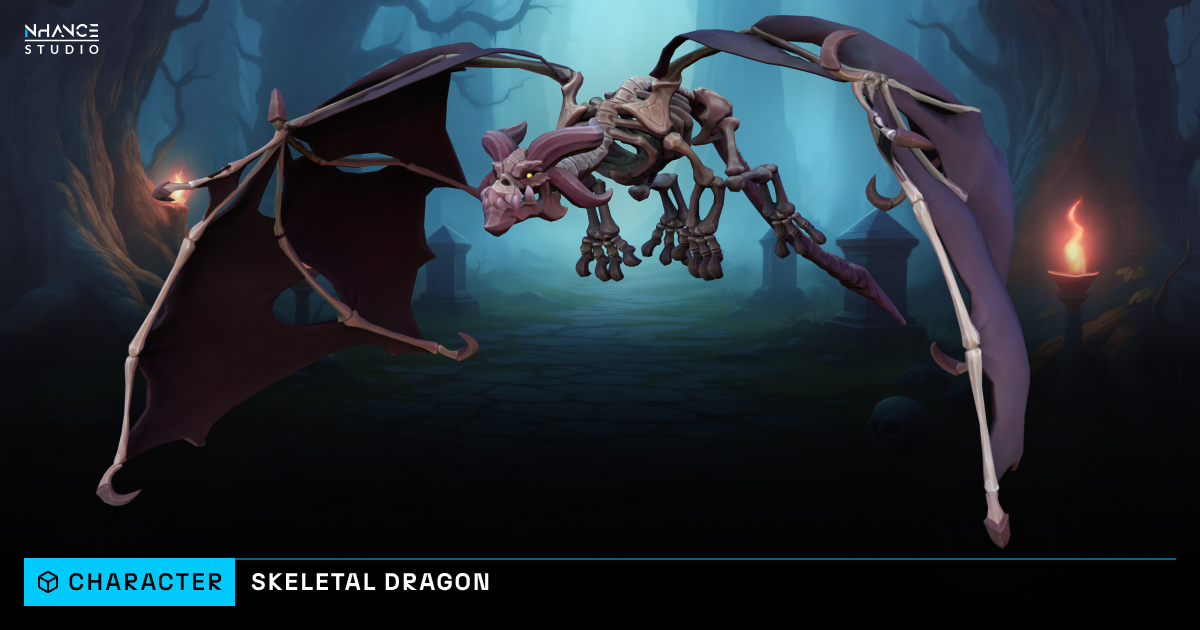 Stylized Skeletal Dragon | 3D Creatures | Unity Asset Store