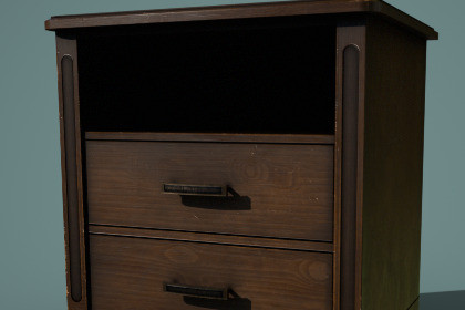 Wooden nightstand
