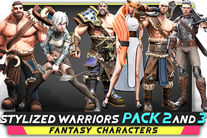 Pack 2 and 3 - Stylized Characters Warriors - #74