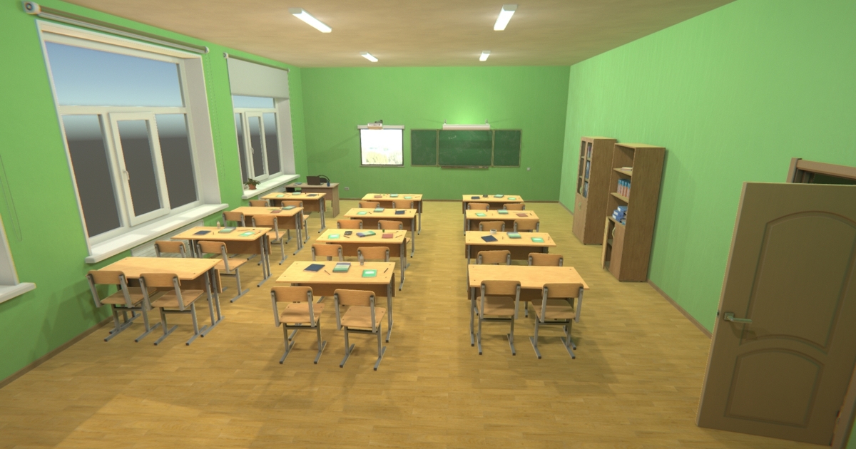 Unity Classroom Design Classroom Props Pack | 3D 인테리어 | Unity Asset Store