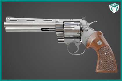 Revolver 05 Silver With Bullet URP HDRP Textures
