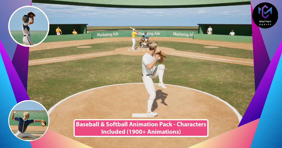Baseball & Softball Animation Pack - Characters Included (1900 ...