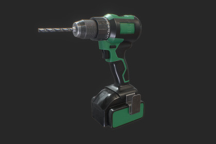 Cordless Drill - Game-Ready 3D Model