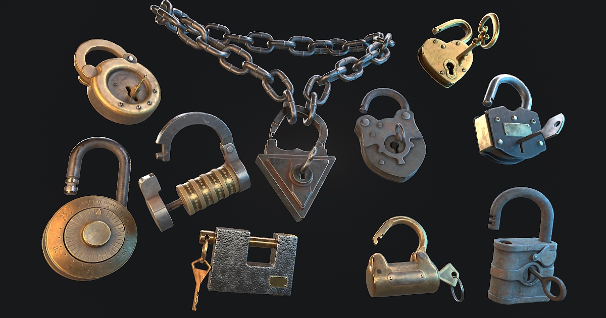 Vintage Padlock | 3D Props | Unity Asset Store