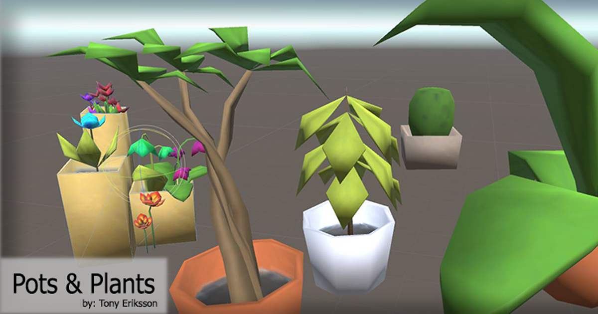 Lowpoly Plants and Pots | 3D Furniture | Unity Asset Store