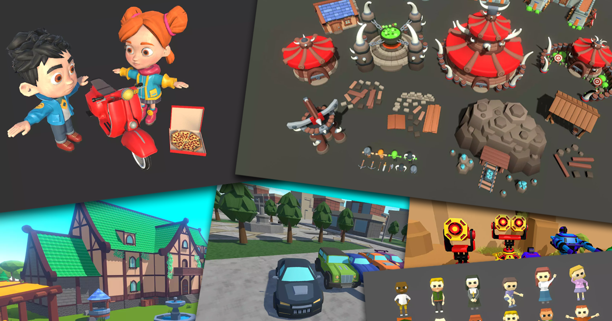 Ultimate Low Poly 3D Asset Bundle – Vol. 1 | 3D 环境 | Unity Asset Store