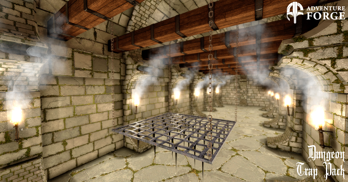 Dungeon Trap Falling Spike Grate 3D 道具 Unity Asset Store