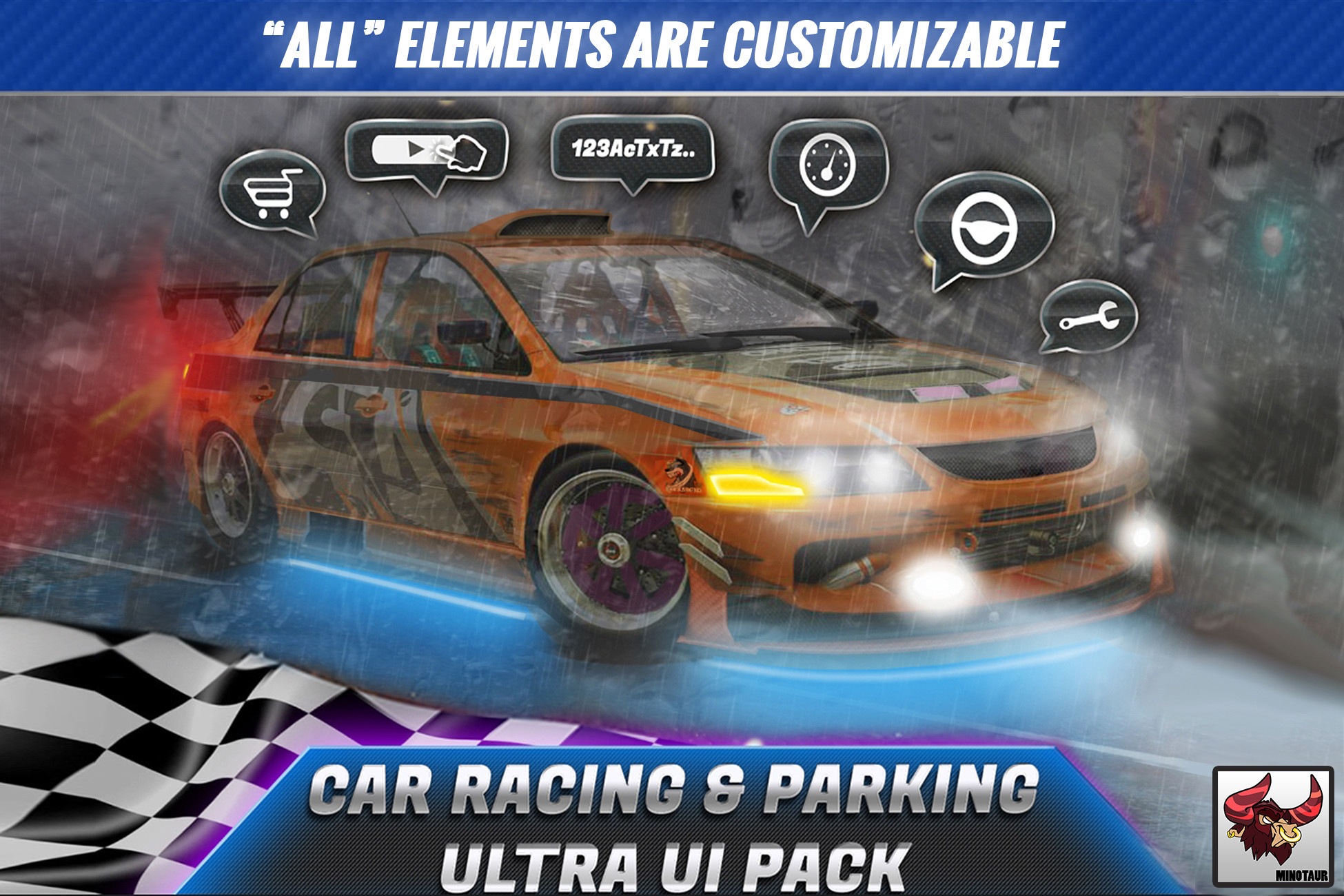 Car Racing & Parking Ultra UI Kit | 2D GUI | Unity Asset Store