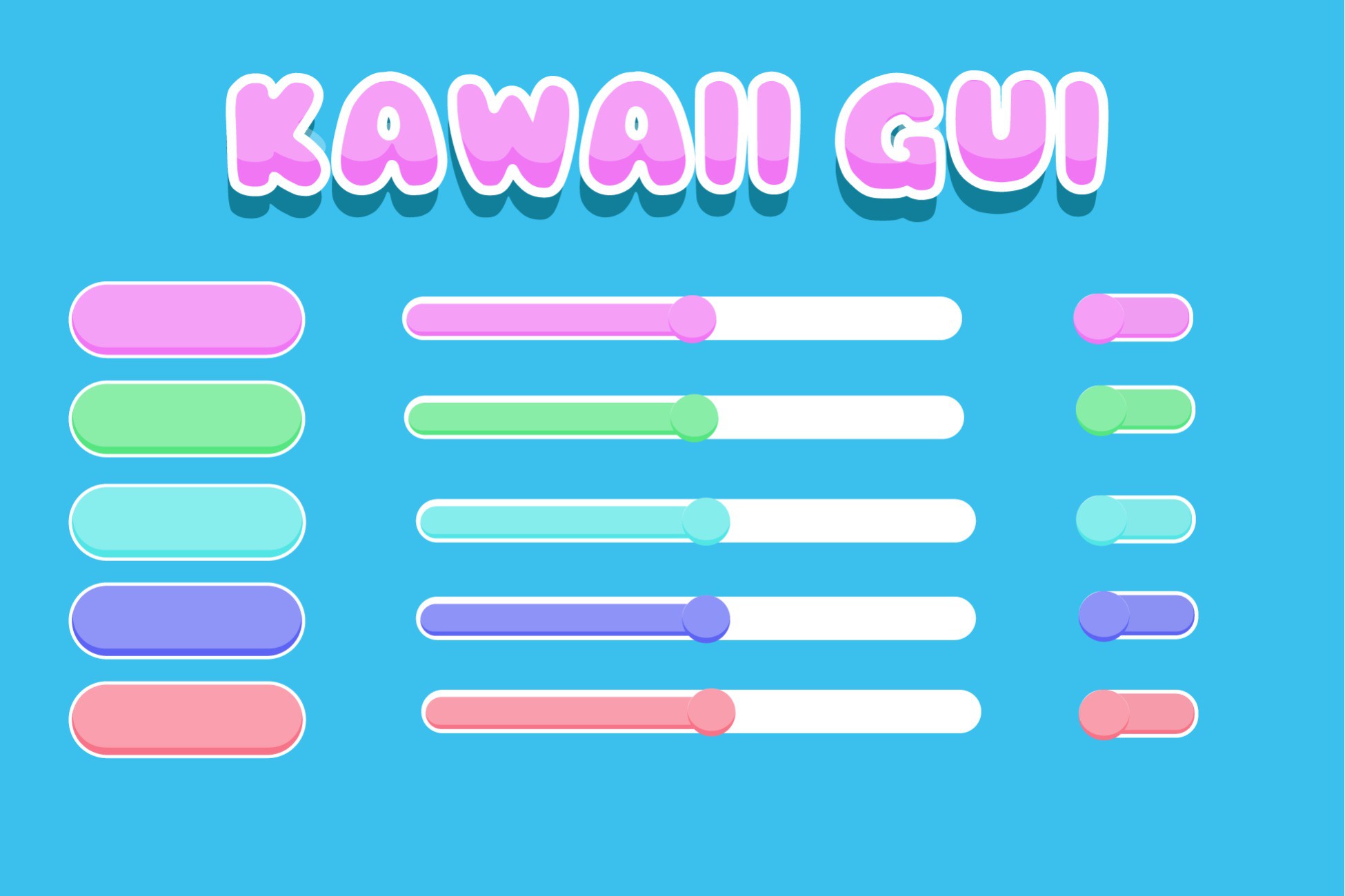 Kawaii GUI Pack | 2D Icons | Unity Asset Store