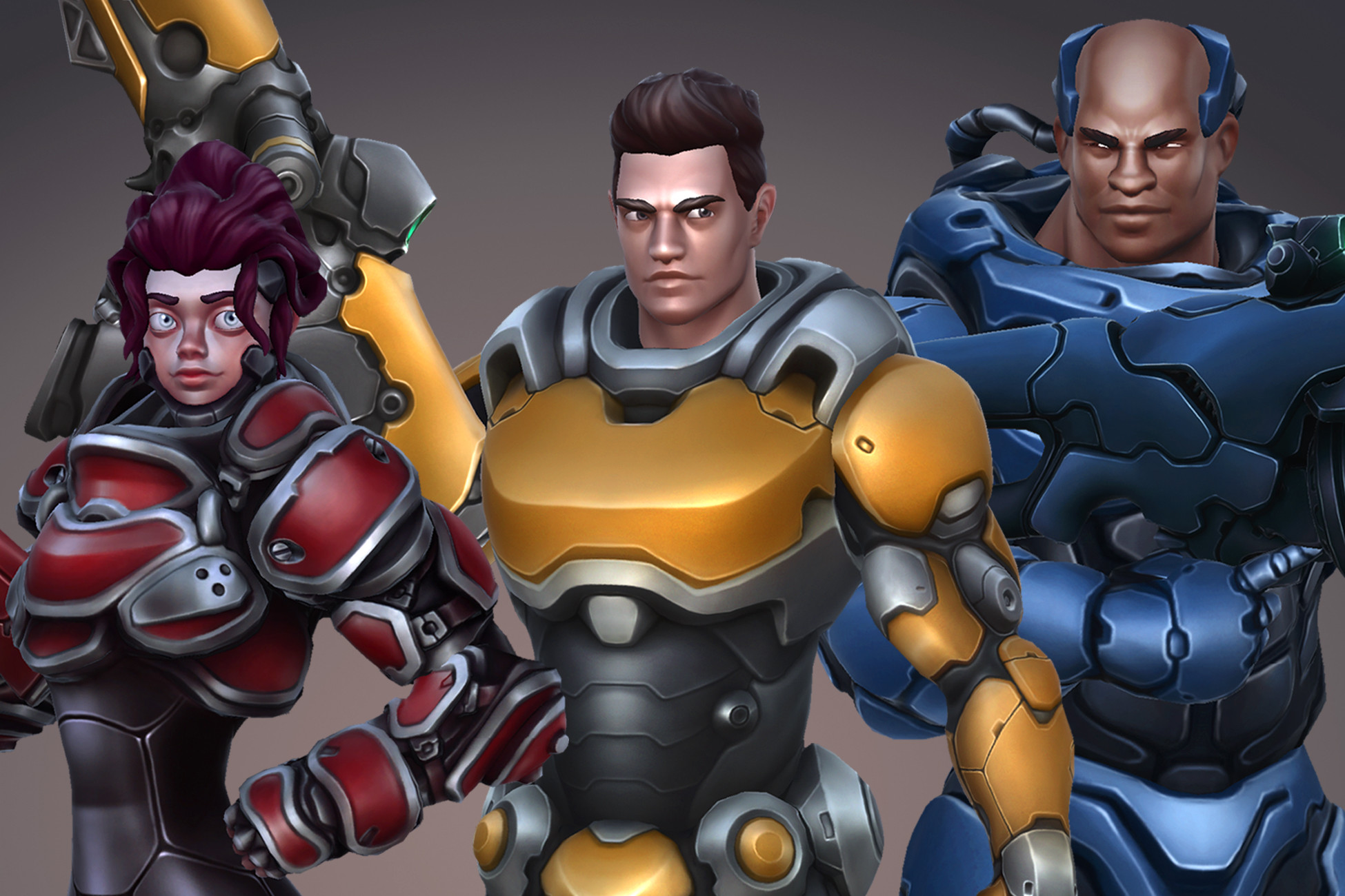 Soldier SciFi - 3 Characters, 2 Animations Sets. | 3D Characters ...
