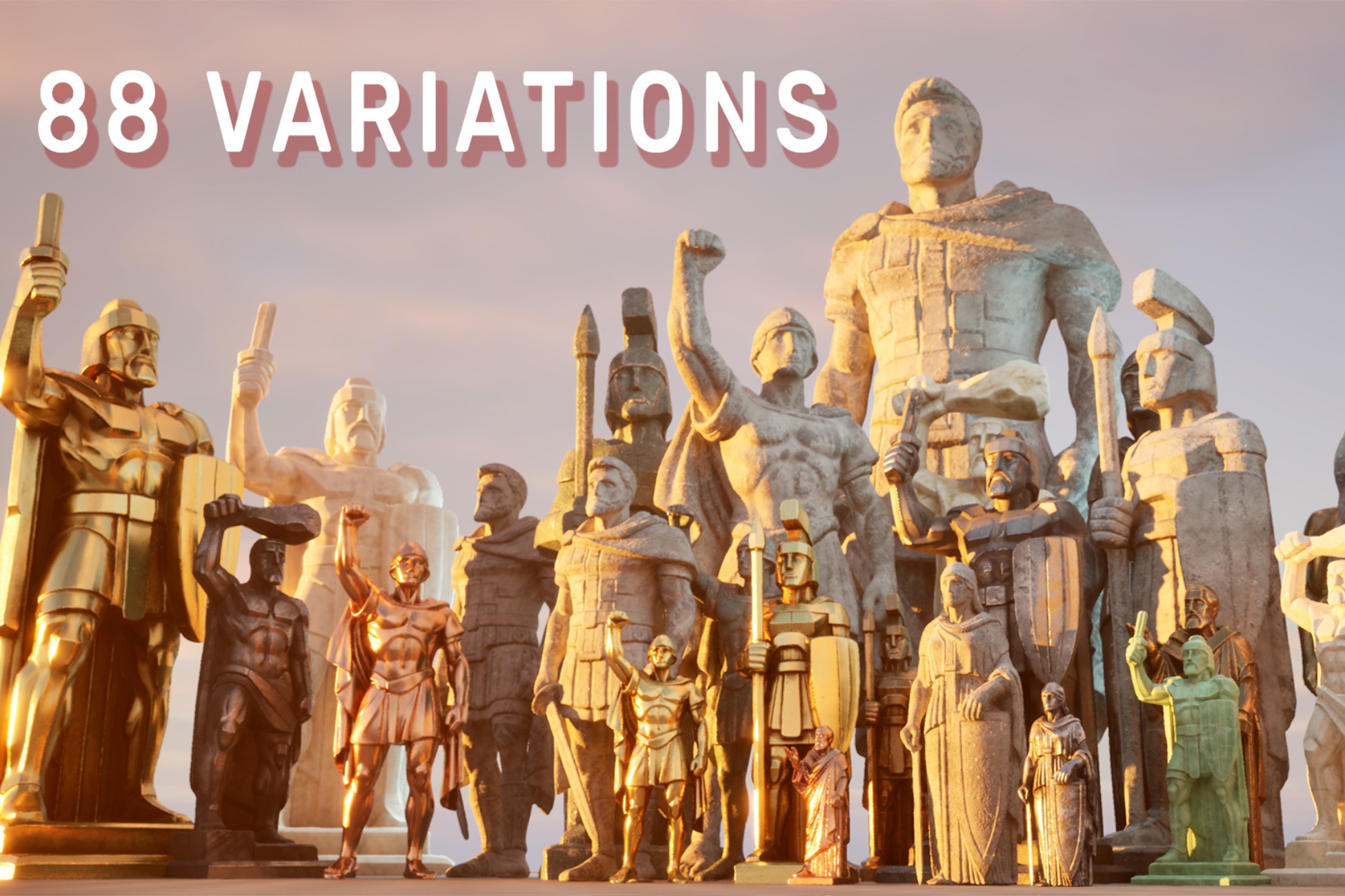 Statue Unity Staad KE Statues - Classic + Stylized | 3D Props | Unity Asset Store