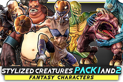 Pack 3 and 4 - Stylized Fantasy Creatures