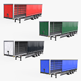 Curtainsider Trailer 4 Variant Collection URP HDRP Textures