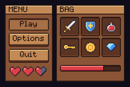 Pixel UI Kit - GUI & 86 Icons