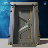 Sci-Fi One-Sided Sliding Door (Invisible Outside Frame)