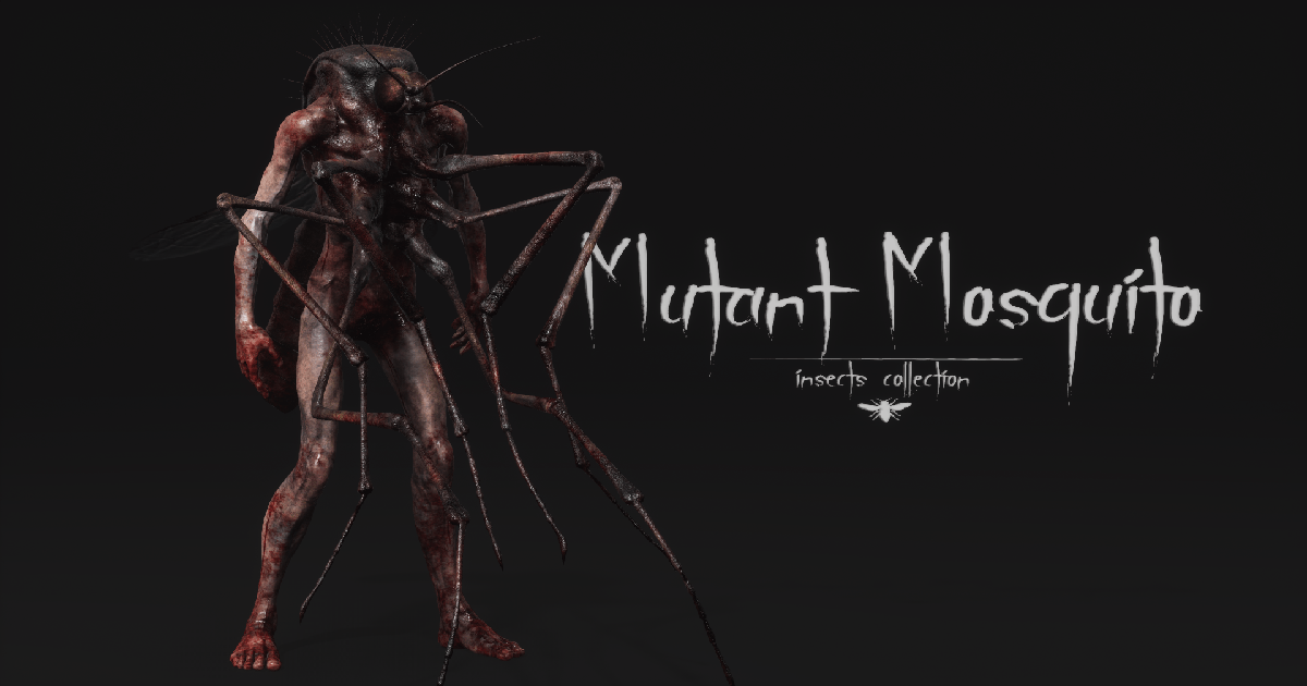 Unity Insects Mutant Mosquito - Horror Insects Collection | Characters | Unity Asset ...