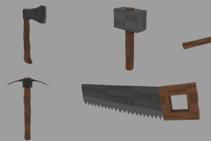 Low Poly Stylized Tools Pack