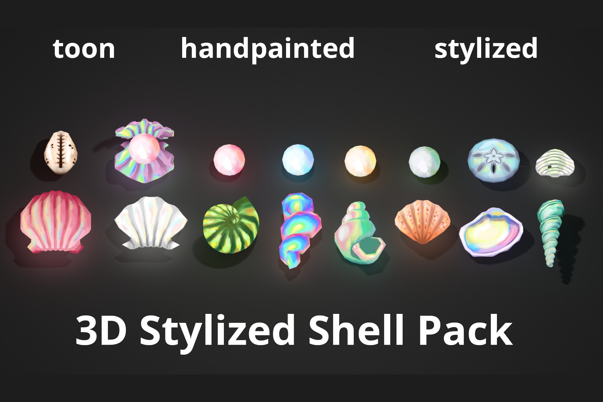 3D Stylized Shell Pack | キャラクター | Unity Asset Store