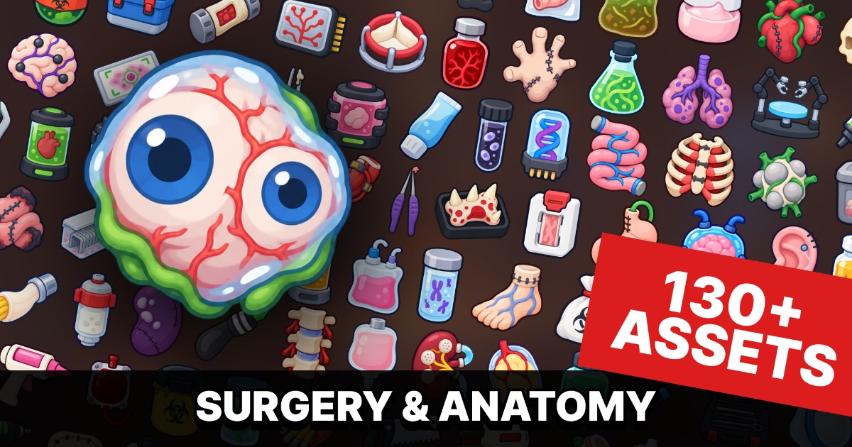 Medical Surgery Organ Transplant Anatomy Surgical Tools Icons Pack | 2D ...