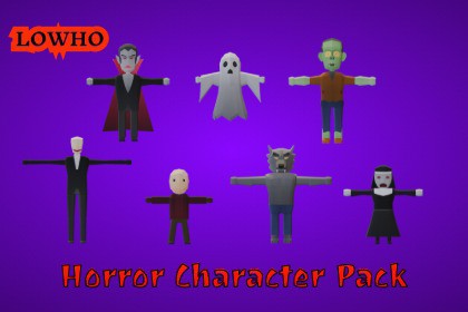 LOWHO: Horror Character Pack - Classic Monsters & Slasher Enemies