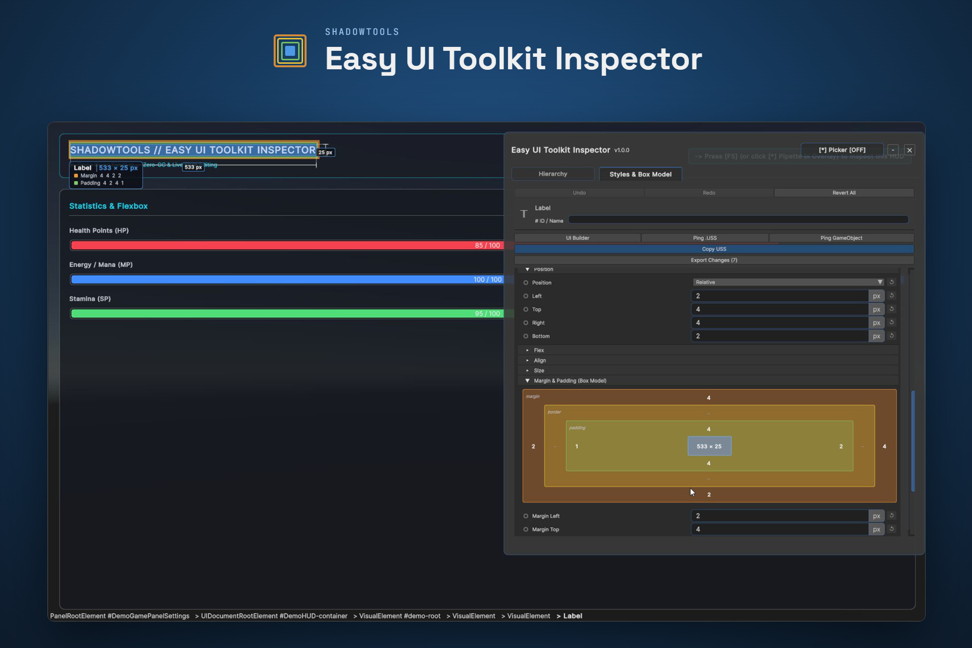 Easy UI Toolkit Inspector