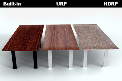 Contemporary Rectangular Table 3 Color Variants 3D Model